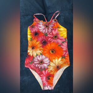 Dolce & Gabbana Gerbera Daisy Print One-Piece Swimsuit